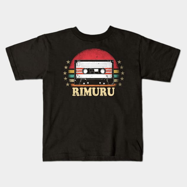 Personalized Name Rimuru Vintage Styles Cassette Anime Kids T-Shirt by Pippa Koning